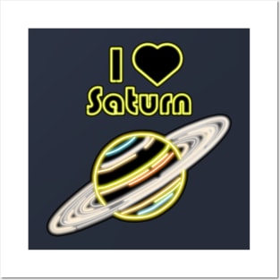 Electric Solar System I Love Saturn Posters and Art